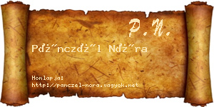 Pánczél Nóra névjegykártya